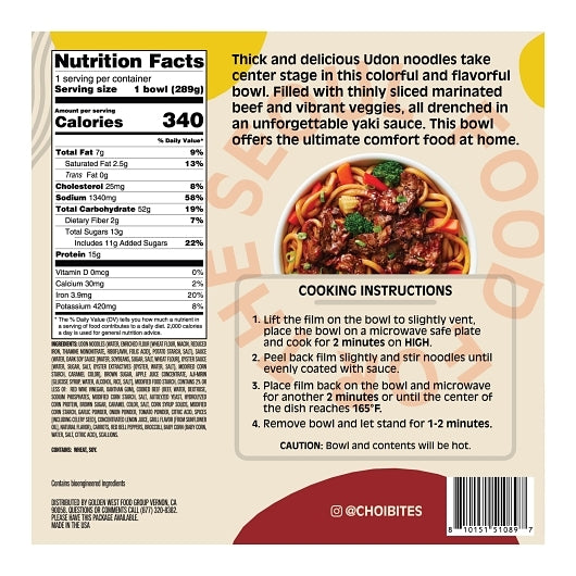 Esther Choi Bulgogi Yaki Udon, 8 x 10.2 oz Case - Prepared Foods