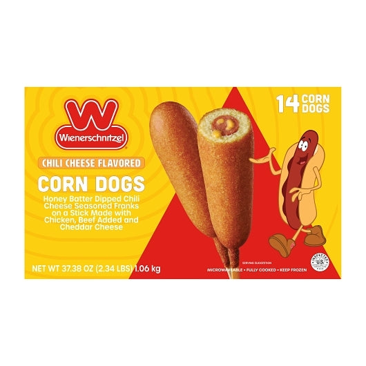 Wienerschnitzel Chili & Cheese Corn Dog, 8 x 37.38 oz Case - Frozen Snacks & Appetizers