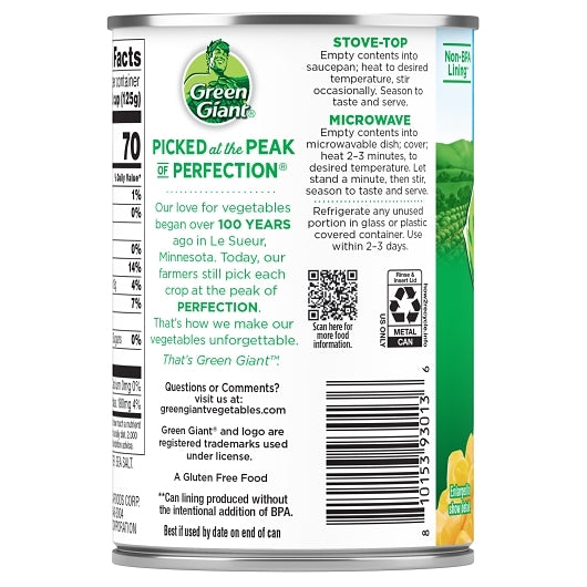 Green Giant Whole Kernel Sweet Corn, 24 x 15.25 oz Case - DOT product image 7