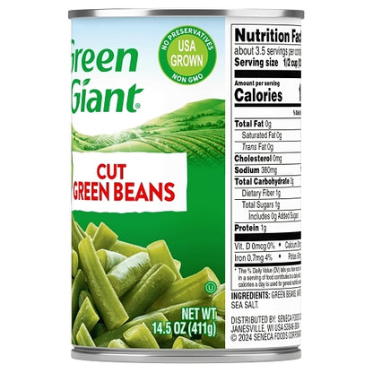 Green Giant Regular Cut Green Beans, 24 x 14.5 oz Case - DOT product image 8