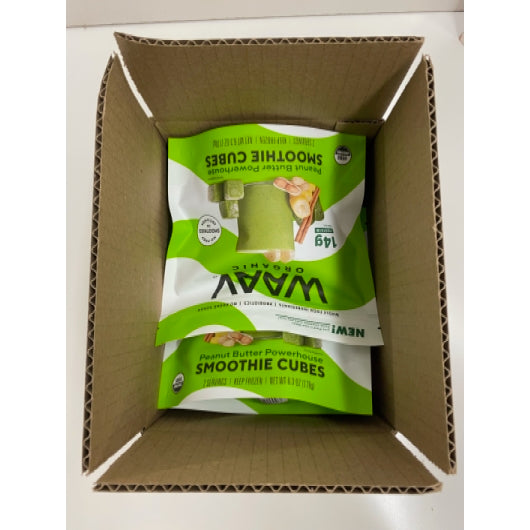 Waav Organic Peanut Butter Smoothie Cubes, 6 x 12 ct Case - Beverages