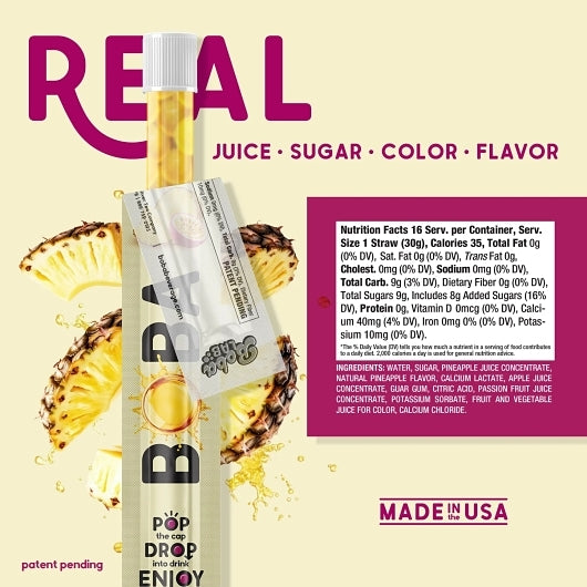 Boba Lab Boba Pineapple Passionfruit Straw, 2 x 16 x 0.85 fl oz Case - Straws & Stirrers - image 2