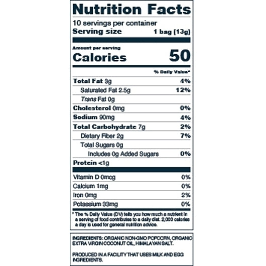 LesserEvil Organic Himalayan Pink Popcorn Snack Pack, 6 x 4.6 oz Case - Popcorn, Pretzels & Snack Mix - image 2