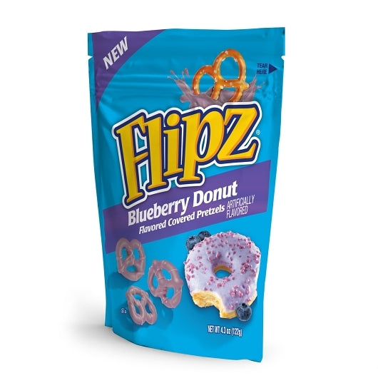 Flipz Blueberry Donut Pretzels Stand Up Pouch, 6 x 4.3 oz Case - Bakery & Desserts - image 2