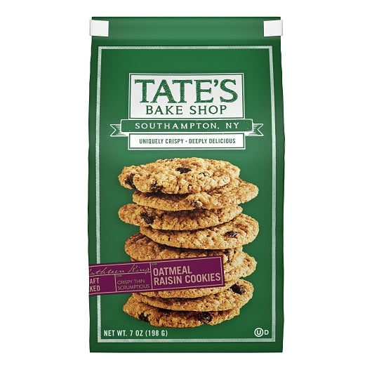 Tate's Bake Shop Oatmeal Raisin Cookies, 6 x 7 oz Case - Bakery & Desserts