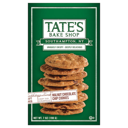 Tate's Bake Shop Walnut Chocolate Chip Cookies, 12 x 7 oz Case - Bakery & Desserts