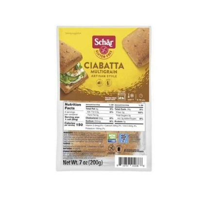 Schar Gluten Free Multigrain Ciabatta, 5 x 7.04 oz Case - Breads, Rolls & Buns