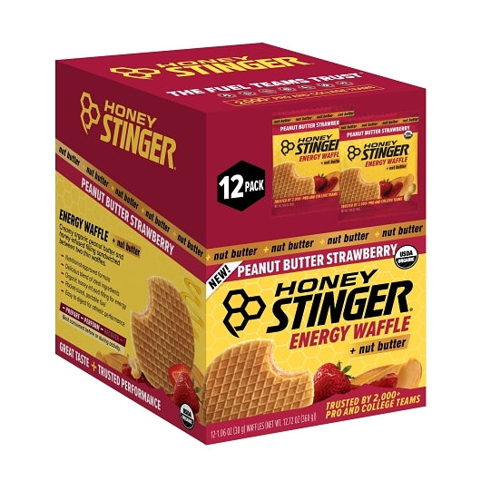 Honey Stinger Peanut Butter Strawberry Waffle, 8 x 12 x 1 ct Case - Pantry Ingredients