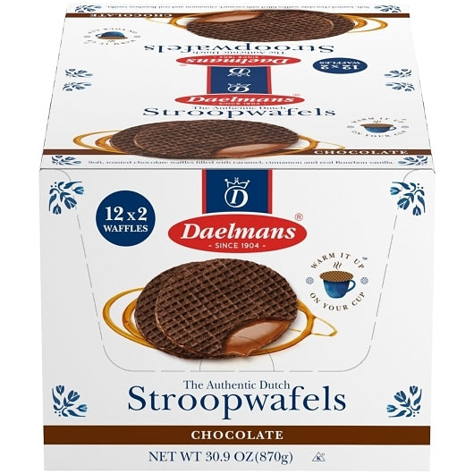Daelmans Jumbo Chocolate Stroopwafel Wafer Duo Pack, 4 x 12 x 2.56 oz Case - DOT product image 2