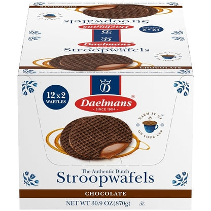 Daelmans Jumbo Chocolate Stroopwafel Wafer Duo Pack, 4 x 12 x 2.56 oz Case - DOT product image 2
