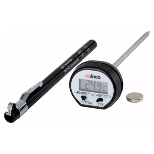 Winco 4.75 Inch 15/16 LCD Digital Probe Black Thermometer, 1 x 1 each Case - DOT product image 2
