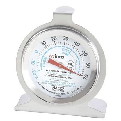 Winco 2" Dial Freezer/Refrig Thermometer, 1 x 1 each Case - Kitchen Smallware