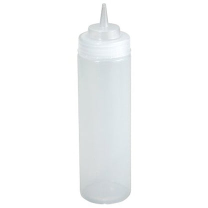 Winco Squeeze Bottle 32 Ounce Wide Mouth Clear, 1 x 6 each Case - Squeeze Bottles & Dispensers