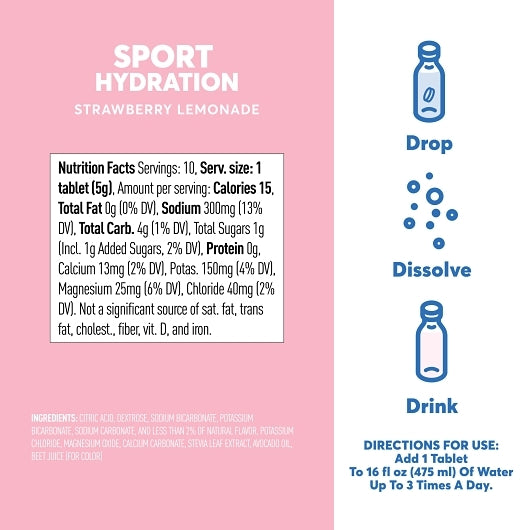 NUUN Sport Hydration Strawberry Lemon, 6 x 8 x 1.94 oz Case - Energy & Sports Drinks - image 2
