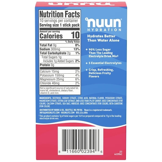 NUUN Sport Strawberry Kiwi Powder, 12 x 10 x 0.19 oz Case - Health & Personal Care - image 2