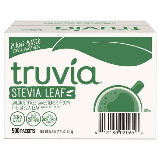 Truvia Natural Stevia Sweetener Packets, 1 x 500 x 2 GR Case - Pantry Ingredients