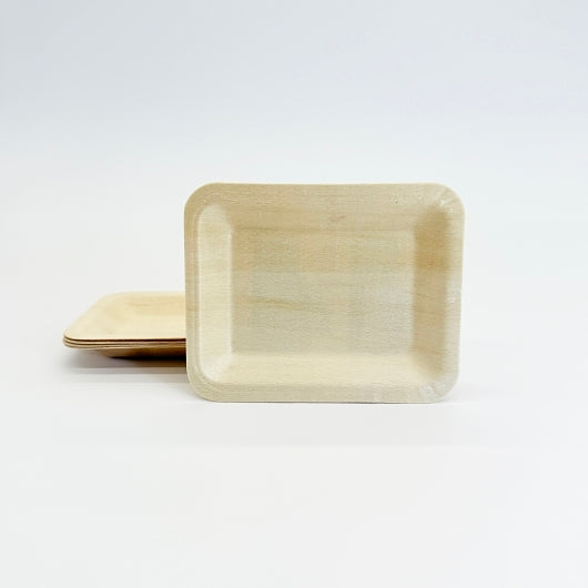 VerTerra Wooden Plate 4.7x3.7", 600 x 4.7 IN Case - Plates Bowls