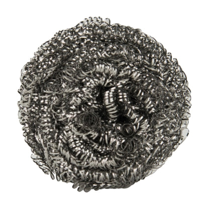 Winco Stainless Steel Scrubbing Sponge, 50g, 1 x 12 each Case - Alternate product angle or state