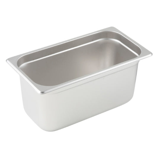 Winco Third Size 6 Inch 25 GA Anti-Jam Stainless Steel Steam Pan, 1 x 1 each Case - DOT product image 2