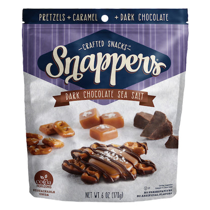 Snappers Dark Chocolate Sea Salt, 6 x 6 oz Case - Candy & Confections