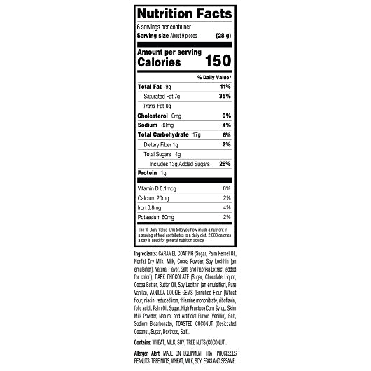 Edward Marc Girl Scout Coconut Caramel Bites, 1 x 10 ct Case - Candy & Confections