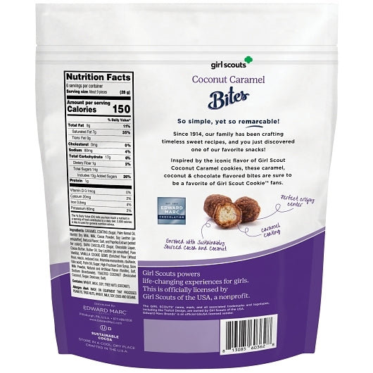 Edward Marc Girl Scout Coconut Caramel Bites, 1 x 10 ct Case - Candy & Confections - image 2