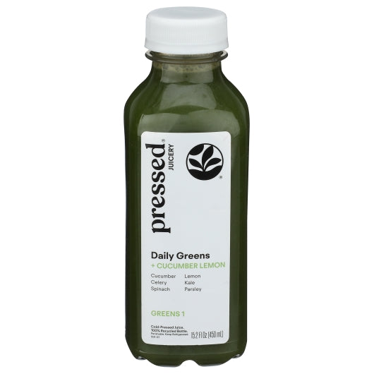 Pressed Juicery Daily Greens Cucumber Lemon Juice, 6 x 15.2 fl oz Case - Condiments & Sauces