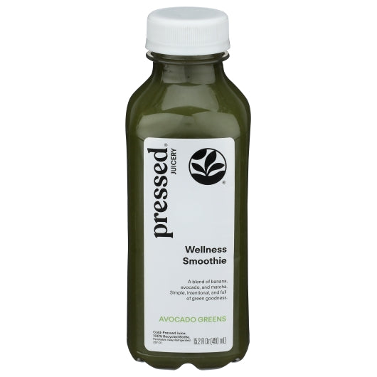 Pressed Juicery Wellness Avocado Greens Smoothie, 6 x 15.2 fl oz Case - Beverages