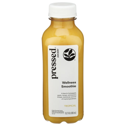Pressed Juicery Tropical Wellness Smoothie, 6 x 15.2 fl oz Case - Beverages