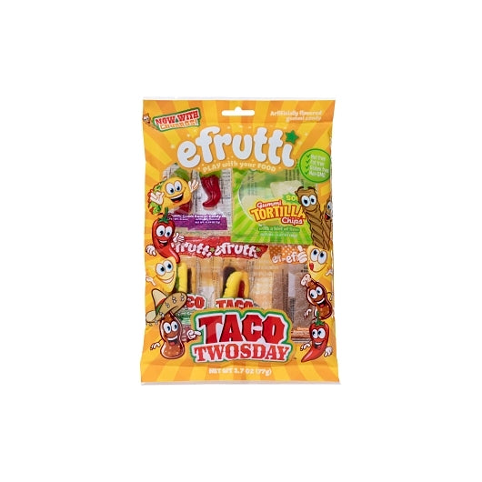 Efrutti Taco Twosday Gummy Candy, 12 x 2.7 oz Case - Candy & Confections