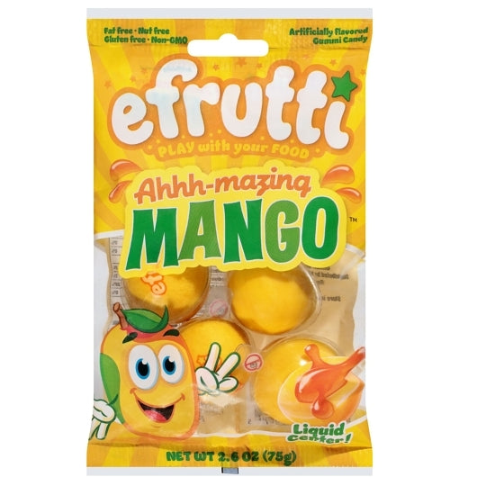 Efrutti Mango Gummies, 12 x 2.6 oz Case - Candy & Confections