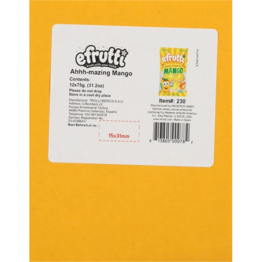 Efrutti Mango Gummies, 12 x 2.6 oz Case - Candy & Confections - image 2