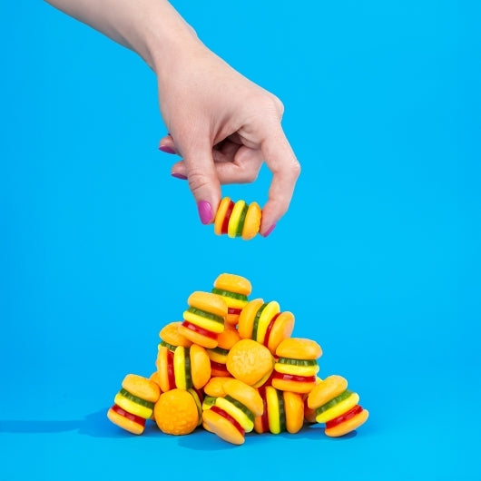 Efrutti Mini Burger Gummy Candy, 8 x 60 x 0.32 oz Case - Candy & Confections