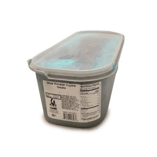 G.S. Gelato Blue Monster Cookie Gelato, 1 x 5 LT Case - Bakery & Desserts