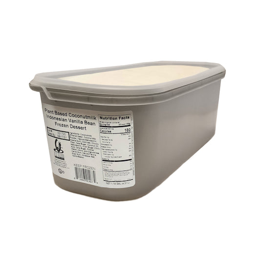 G.S. Gelato Plant-Based Coconutmilk Indonesian Vanilla Bean Frozen Dessert, 1 x 5 LT Case - Bakery & Desserts