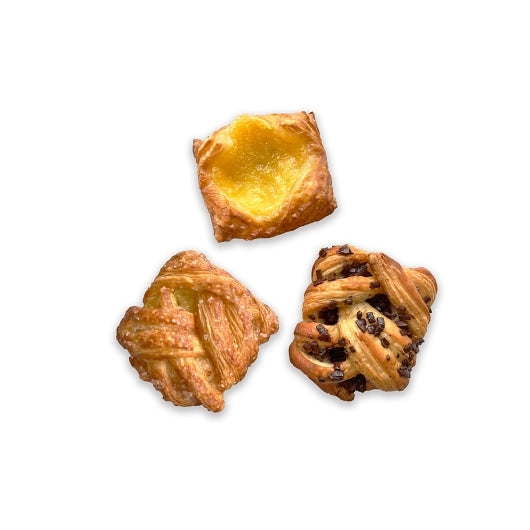 Gourmand Pastries Mini Danish Sweet Mix, 120 x 1.48 oz Case - Bakery & Desserts