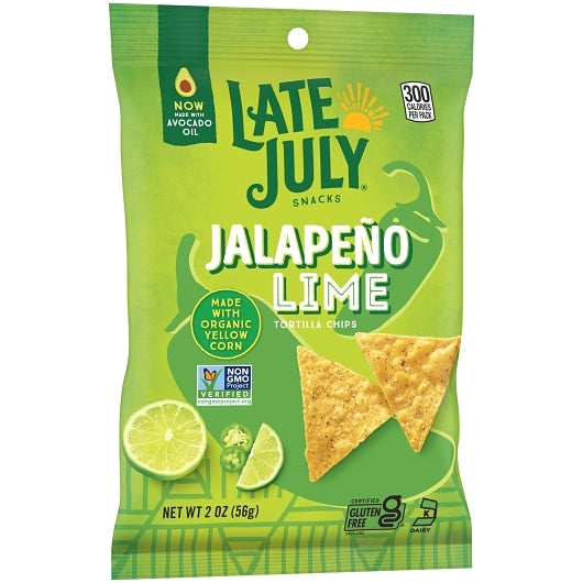 Late July Tortilla Chips Clasico Jalapeno Lime, 24 x 2 oz Case - DOT product image 3