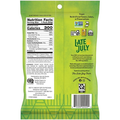 Late July Tortilla Chips Clasico Jalapeno Lime, 24 x 2 oz Case - DOT product image 8