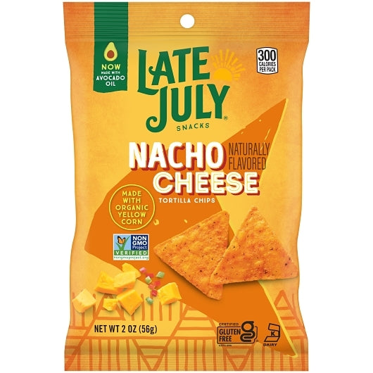 Late July Tortilla Chips Classic Nacho Chipotle, 24 x 2 oz Case - Snacks