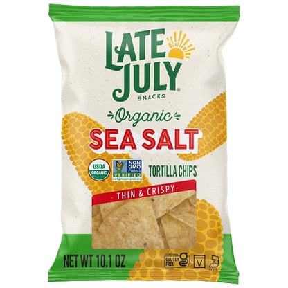Late July RESTAURANT STYLE TORTILLA CHIPS SEA SALT, 9 x 10.1 oz Case - DOT product image 3