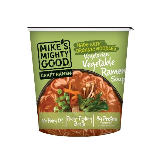 Mikes Mighty Good Craft Ramen Organic Vegetarian Vegetable Ramen Noodle Soup, 6 x 1.9 oz Case - Prepared Foods