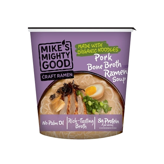Mike's Mighty Good Craft Ramen Organic Pork Tonkotsu Ramen Noodle Soup, 6 x 1.7 oz Case - Prepared Foods