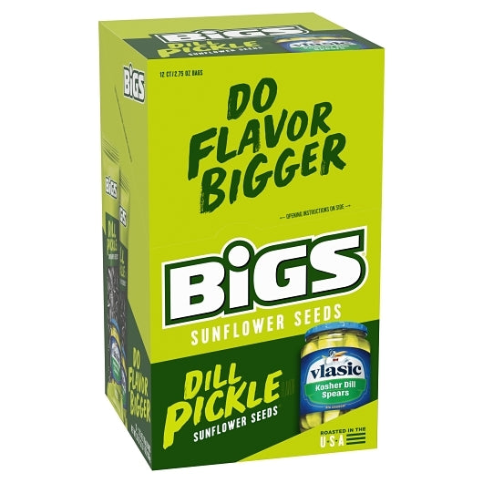 Bigs Dill Pickle Sunflower Seeds, 6 x 12 x 2.75 oz Case - Alternate product angle or state