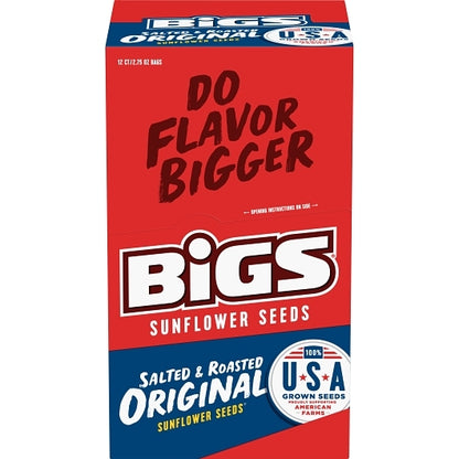 Bigs Original Roasted & Salted Sunflower Seeds, 6 x 12 x 2.75 oz Case - DOT product image 2