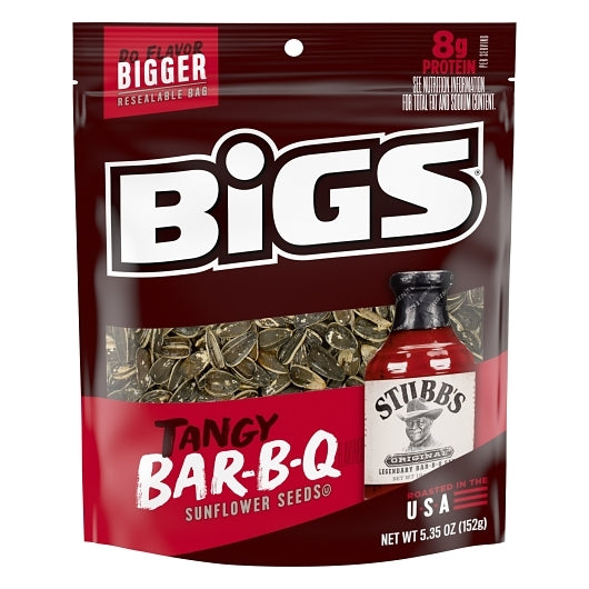 Bigs Stubb's BAR-B-Q Sunflower Seeds, 12 x 5.35 oz Case - Nuts & Seeds