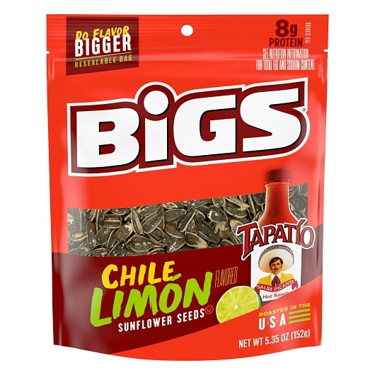 Bigs Chile Limon Sunflower Seeds, 12 x 5.35 oz Case - Nuts & Seeds