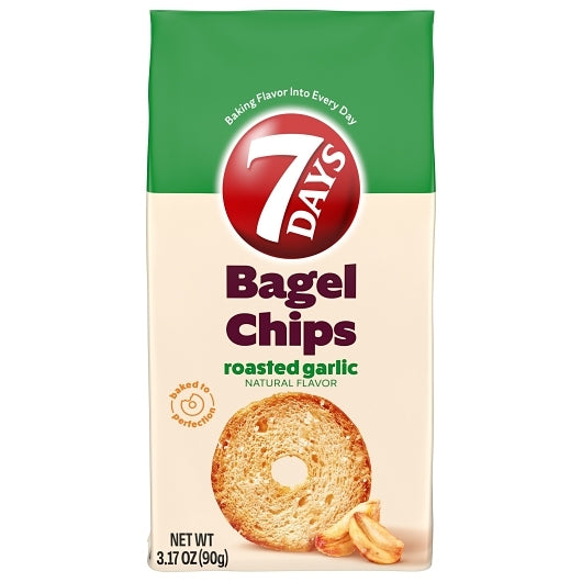 7 Days Bagel Chips Roasted Garlic, 12 x 3.17 oz Case - DOT product image 2