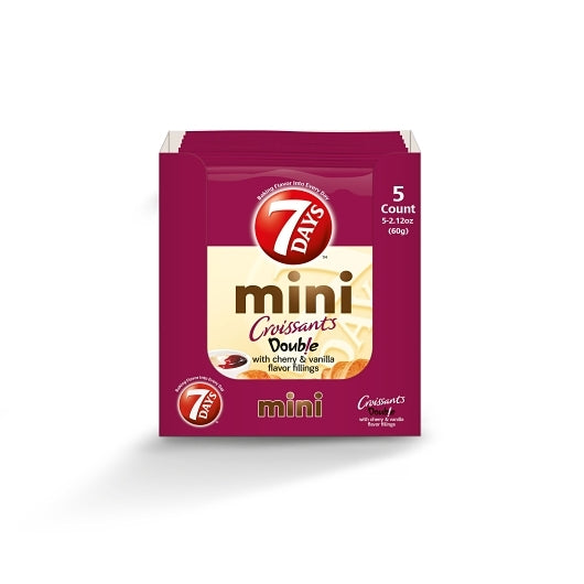 7 Days Mini CHERRY & VANILLA CROISSANT, 6 x 5 x 2.12 oz Case - DOT product image 2