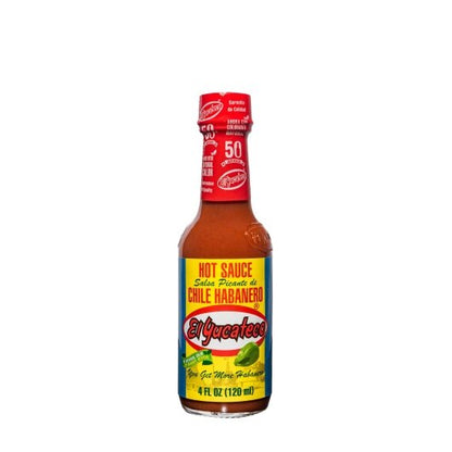 El Yucateco Red Chile Habanero Hot Sauce Bottle, 12 x 4 fl oz Case - DOT product image 3