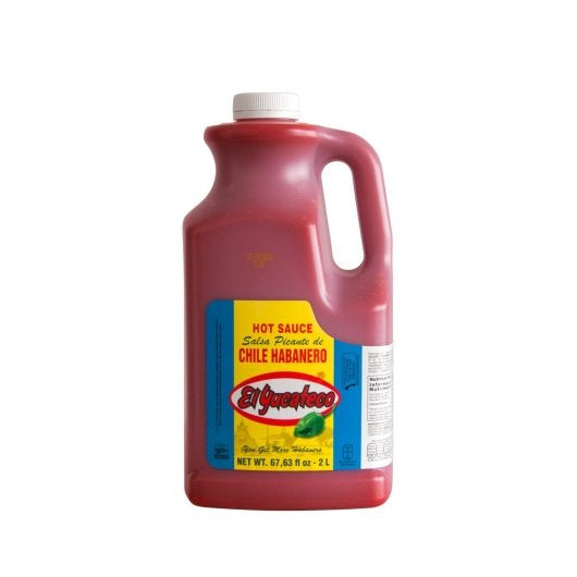 El Yucateco Red Chile Habanero Hot Sauce Bulk, 2 x 67.63 fl oz Case - Condiments & Sauces